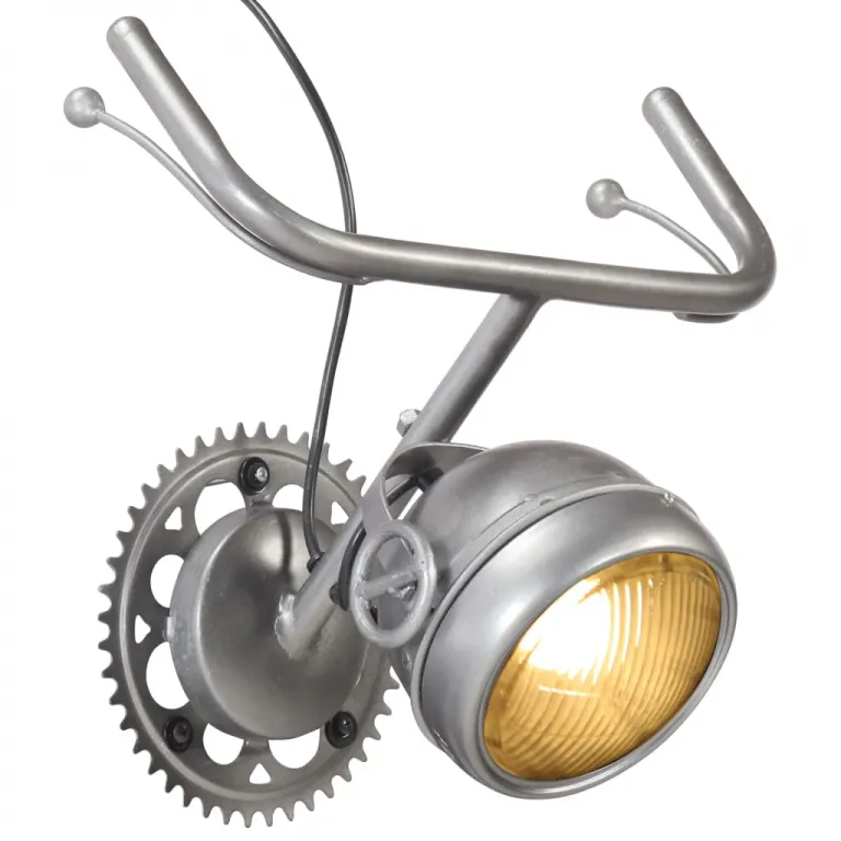 Wandlampe im Fahrradteil-Design Eisen