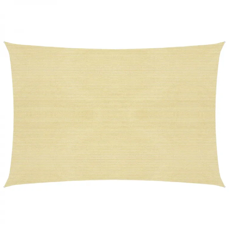 Sonnensegel 160 g/m Beige 5x6 m HDPE Beschattung Rechteck