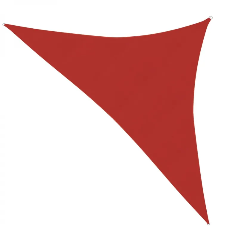 Sonnensegel 160 g / m Rot 3x3x4,2 m HDPE Beschattung Dreieck