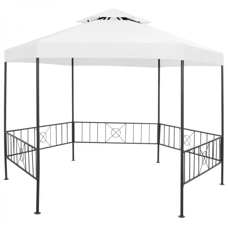 Garten Pavillon Gartenzelt 323x275x265 cm Wei 180 g / m