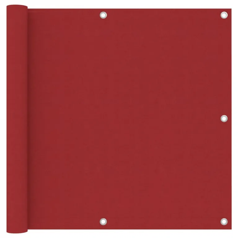 Balkon-Sichtschutz Rot 90x600 cm Oxford-Gewebe