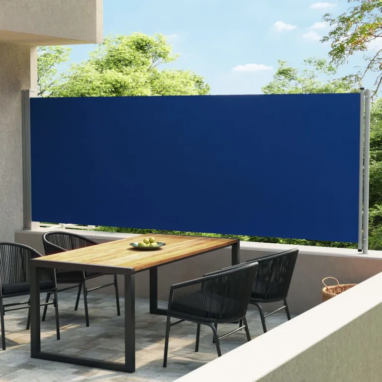 Ausziehbare Seitenmarkise 600x170 cm Blau