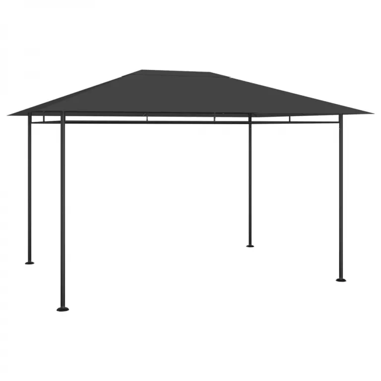 Pavillon Gartenzelt 4x3x2,7 m Anthrazit 180 g / m