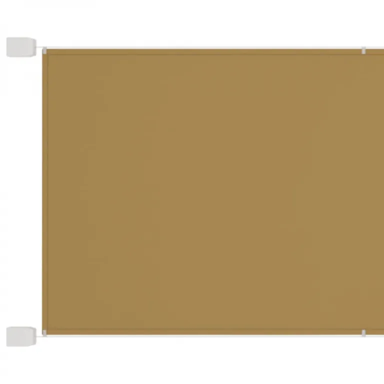 Senkrechtmarkise Beige 250x360 cm Oxford-Gewebe Sichtschutz Windschutz Terrasse