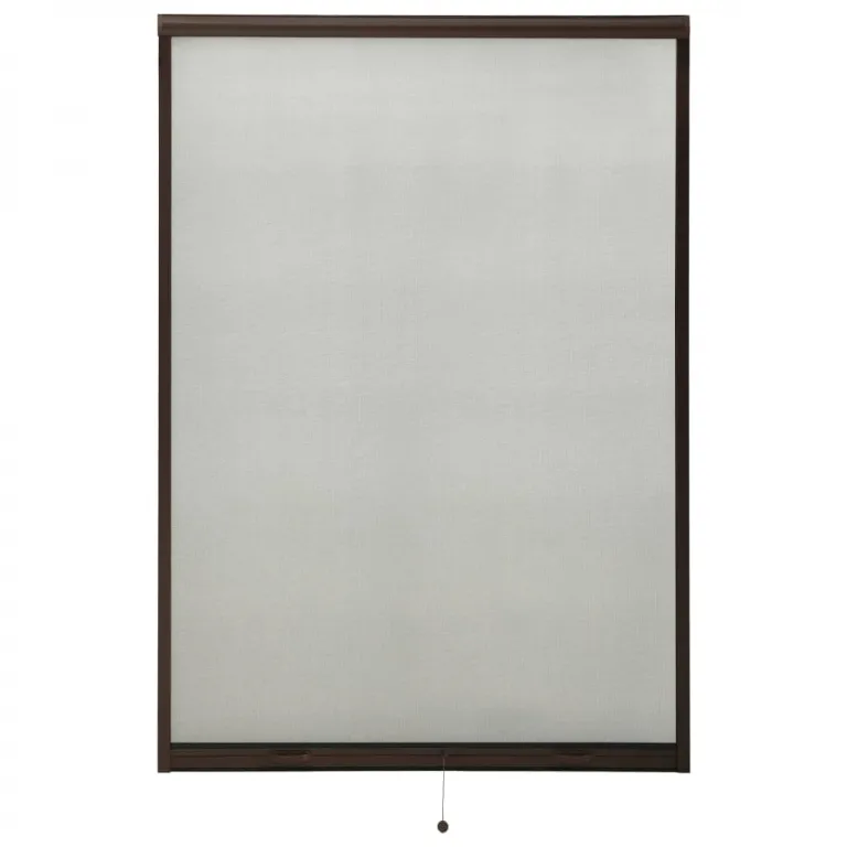 Insektenschutzrollo fr Fenster Braun 110x170 cm Fliegengitter