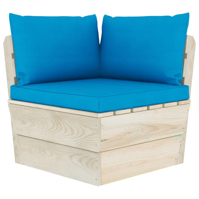 Palettensofa-Auflagen 3 Stk. Hellblau Stoff