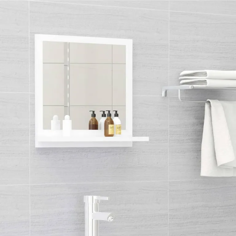 Badezimmerspiegel Badspiegel Badspiegel Wei 40x10,5x37 cm Holzwerkstoff