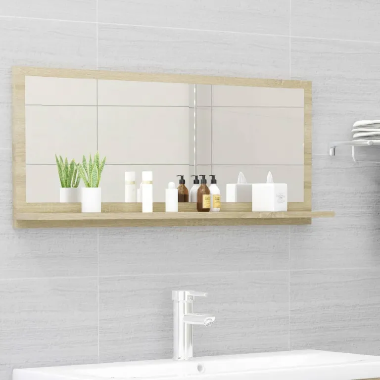 Badspiegel Sonoma-Eiche 90x10,5x37 cm Spanplatte