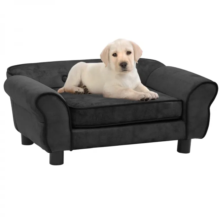 Hundesofa Dunkelgrau 72x45x30 cm Plsch