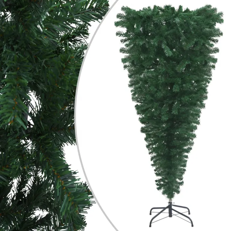 Knstlicher Weihnachtsbaum mit Stnder Umgekehrt Grn 180 cm
