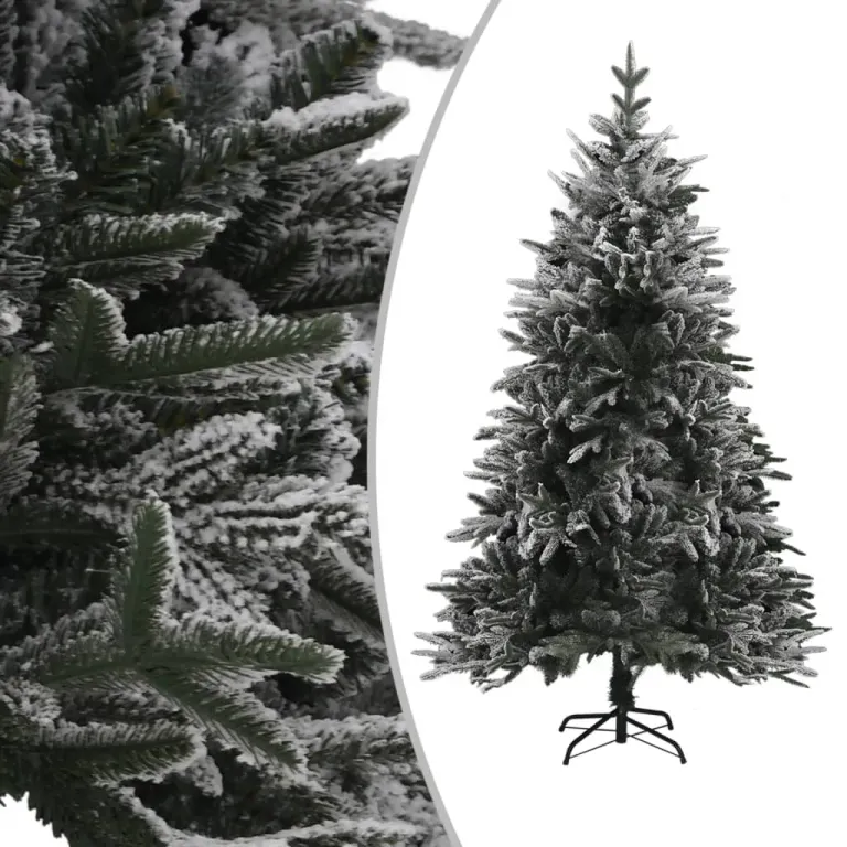 Knstlicher Weihnachtsbaum Beschneit Grn 240 cm PVC PE