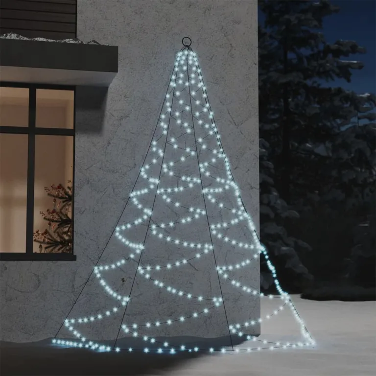 LED-Wandbaum mit Metallhaken 260 LED Kaltwei 3m Indoor Outdoor