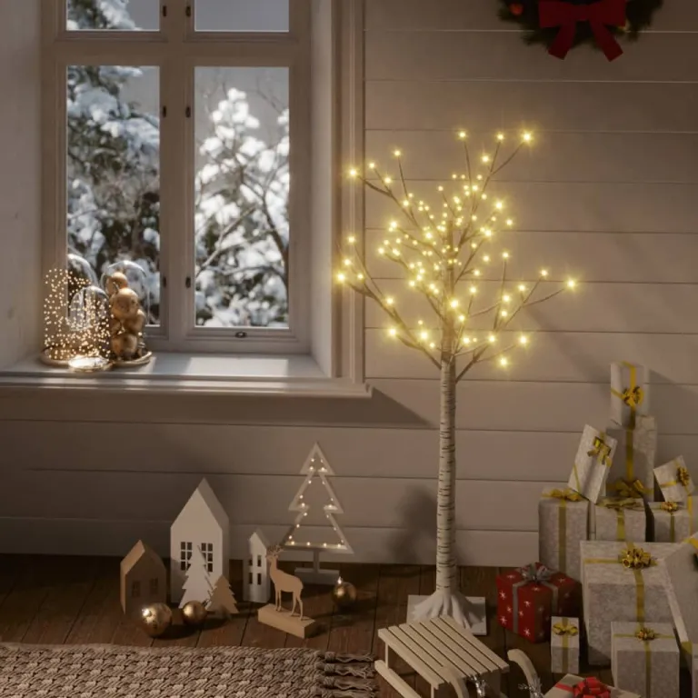Weihnachtsbaum 120 LEDs 1,2 m Warmwei Weide Indoor Outdoor