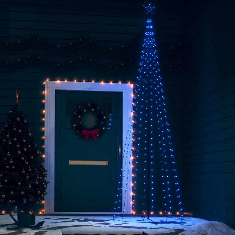 LED-Weihnachtskegelbaum Blau 330 LEDs Dekoration 100x300 cm
