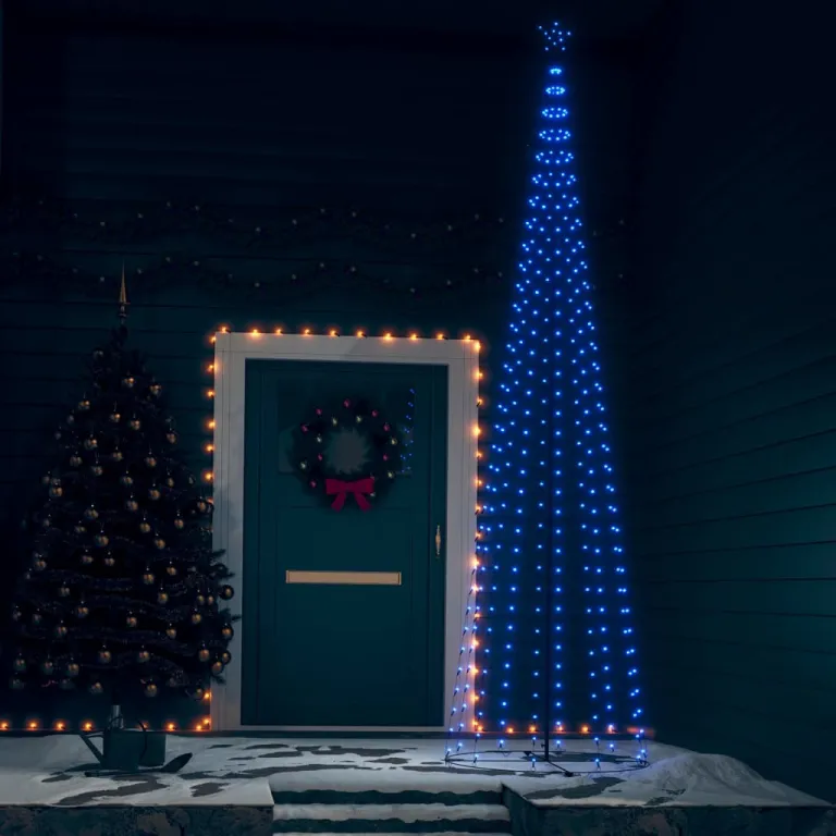 LED-Weihnachtskegelbaum Blau 400 LEDs Dekoration 100x360 cm