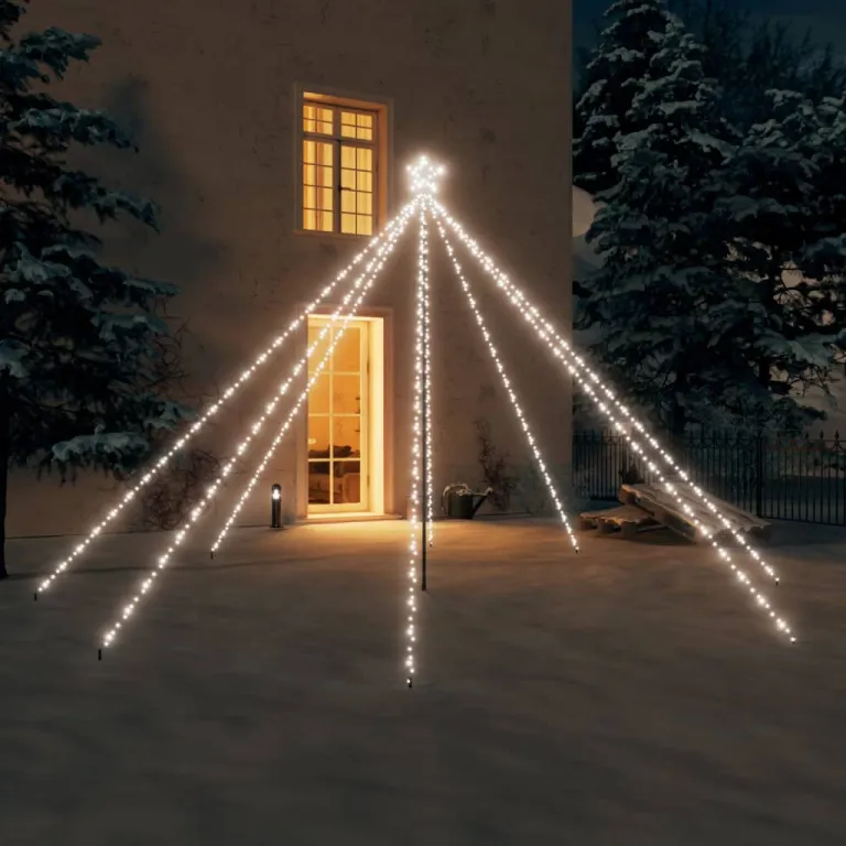 Weihnachtsbaum-Lichterkette Indoor Outdoor 576 LEDs Kaltwei