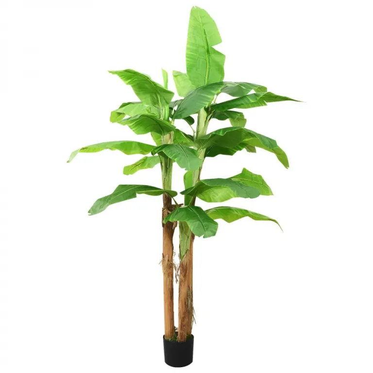 Knstlicher Bananenbaum mit Topf 285 cm Grn Pflanze realistisch echt