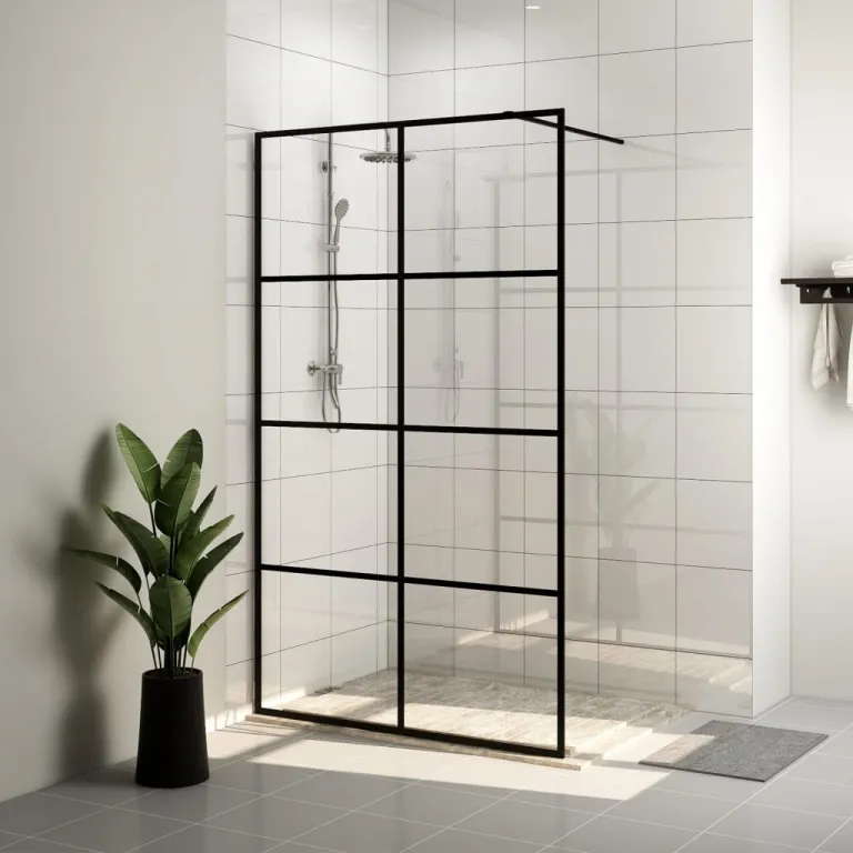 Walk In Duschwand fr Begehbare Dusche mit Klarem ESG Glas 115x195 cm