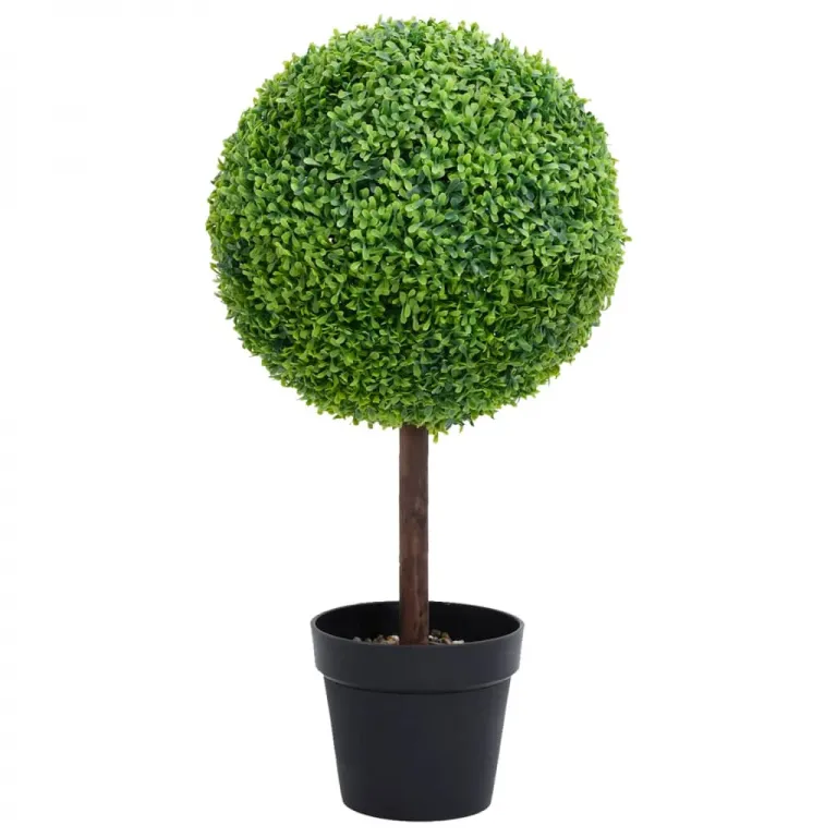 Knstlicher Buchsbaum mit Topf Kugelform Grn 71 cm Pflanze realistisch echt