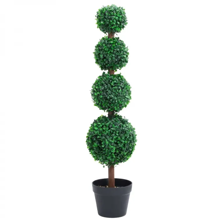 Knstlicher Buchsbaum mit Topf Kugelform Grn 90 cm Pflanze realistisch echt
