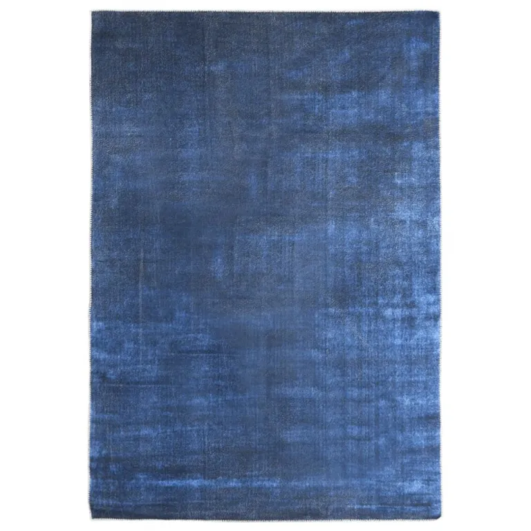Teppich Waschbar Faltbar Marineblau 120x170 cm Polyester Teppich Brcke