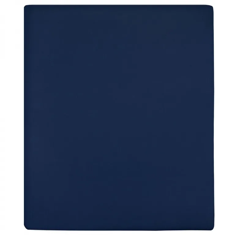 Spannbettlaken 2 Stk. Jersey Marineblau 100x200 cm Baumwolle Spannbetttuch Laken