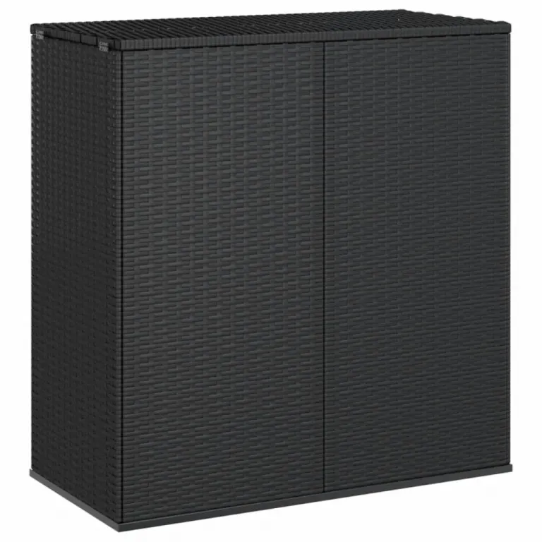 Garten Kissenbox Auflagenbox Kissentruhe PE Rattan 100x49x103,5 cm Schwarz