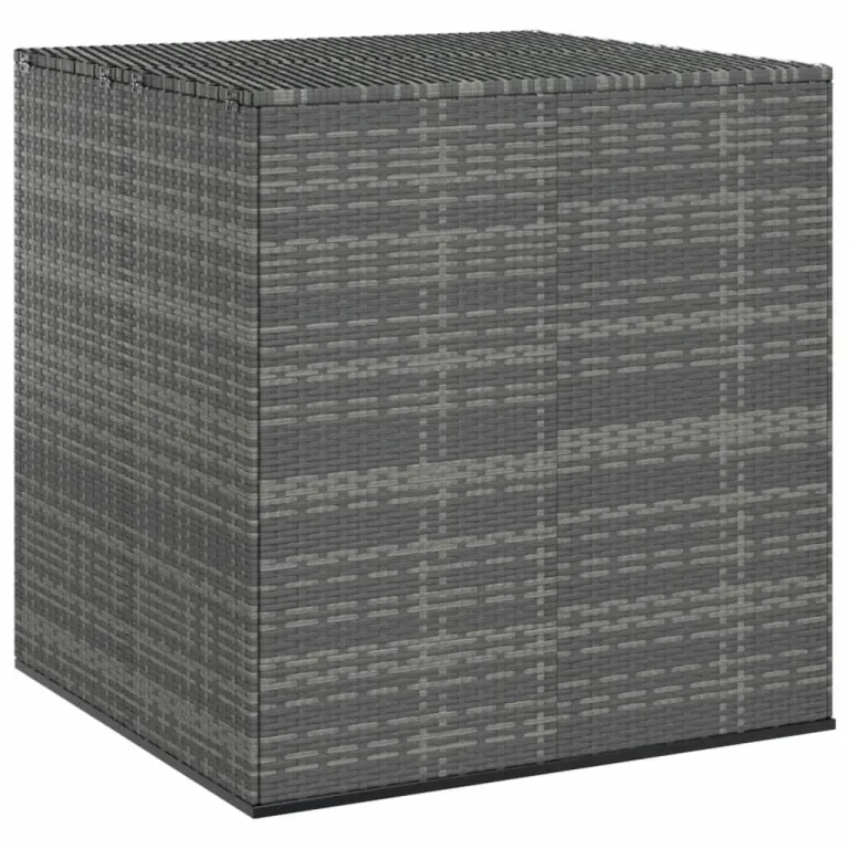 Garten Kissenbox Auflagenbox Kissentruhe PE Rattan 100x97,5x104 cm Grau