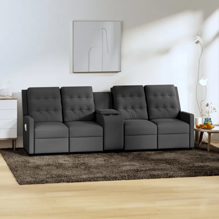 Relaxsofa Liegesofa 4er Sofa Couch verstellbar 4-Sitzer mit Getrnkehaltern Dun