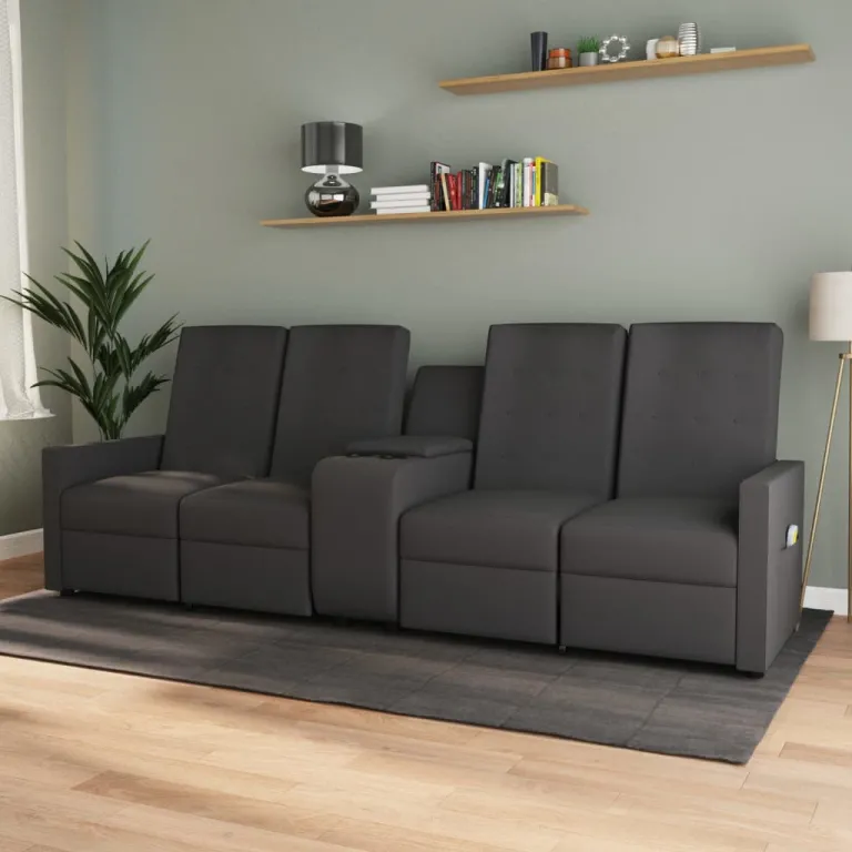 Relaxsofa Liegesofa 4er Sofa Couch verstellbar 4-Sitzer mit Getrnkehaltern Dunk