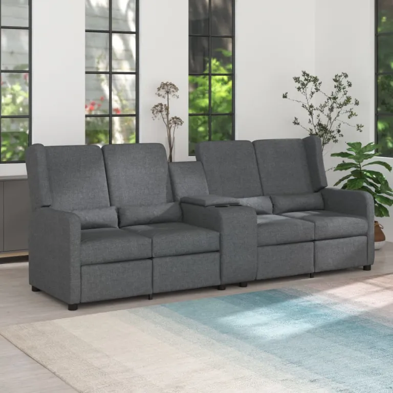 Relaxsofa Liegesofa 4er Sofa Couch verstellbar 4-Sitzer mit Getrnkehalter Dunke