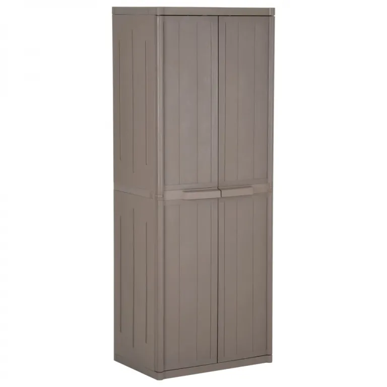 Gartenschrank Braun 65x45x172 cm Kunststoff