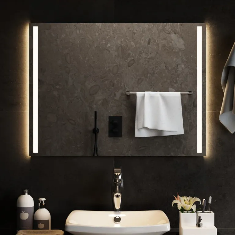 LED-Badspiegel 80x60 cm Bad Spiegel Beleuchtet Badezimmer