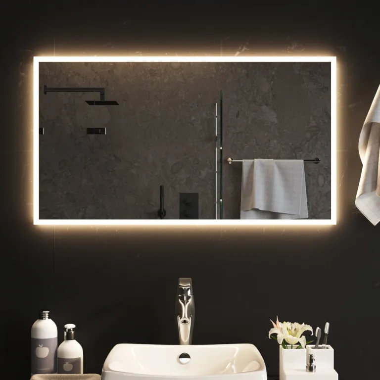 Spiegel Badezimmer LED-Beleuchtung LED-Badspiegel 90x50 cm