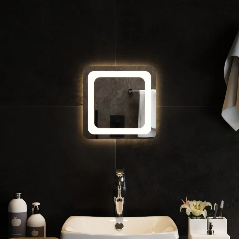 LED-Badspiegel 30x30 cm Bad Spiegel Beleuchtet Badezimmer