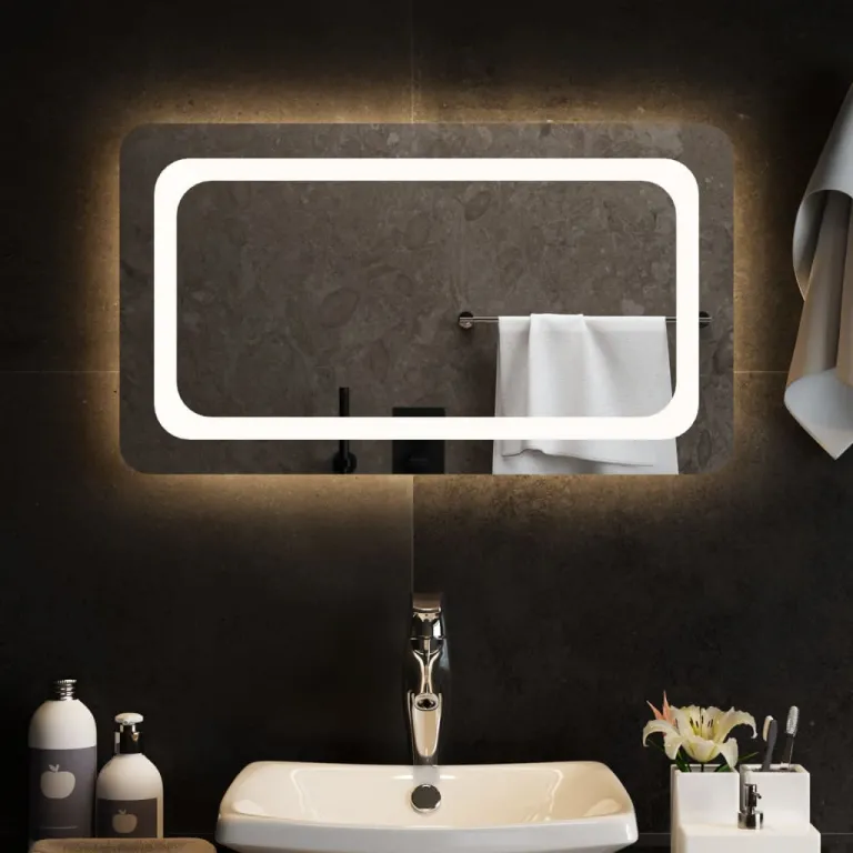 LED-Badspiegel 70x40 cm Bad Spiegel Beleuchtet Badezimmer