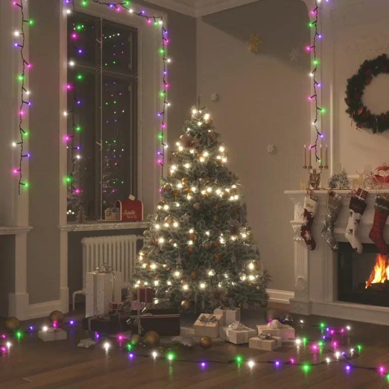 Weihnachtsbaum Beleuchtung LED-Lichterkette mit 400 LEDs Pastell Mehrfarbig 40 m