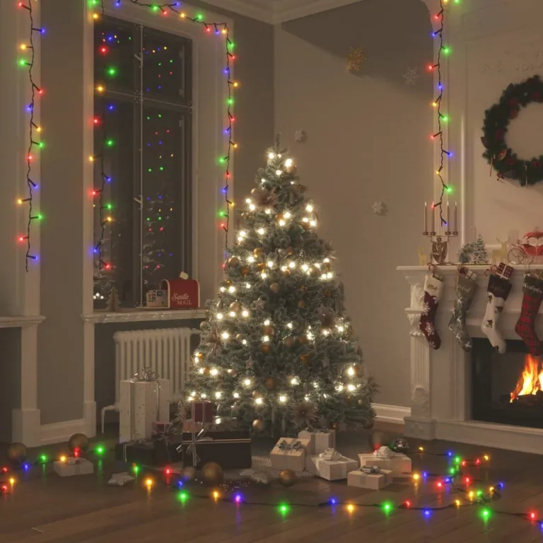 Weihnachtsbaum Beleuchtung LED-Lichterkette mit 1000 LEDs Mehrfarbig 100 m PVC