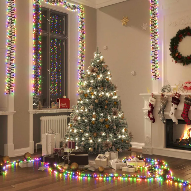 Weihnachtsbaum Beleuchtung LED-Lichterkette mit 400 LEDs Mehrfarbig 8 m PVC