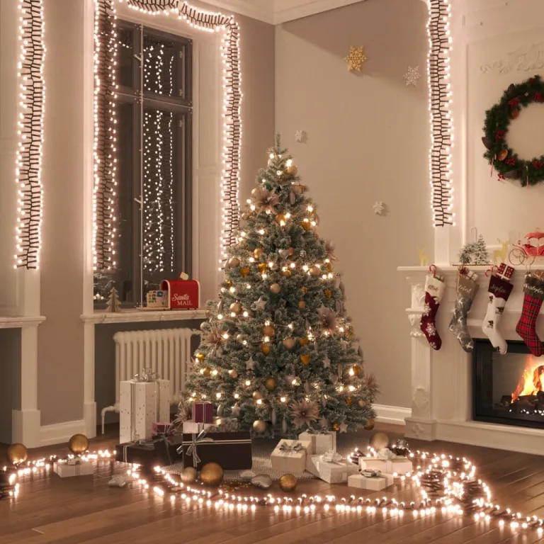 Weihnachtsbaum Beleuchtung LED-Lichterkette mit 2000 LEDs Warmwei 40 m PVC