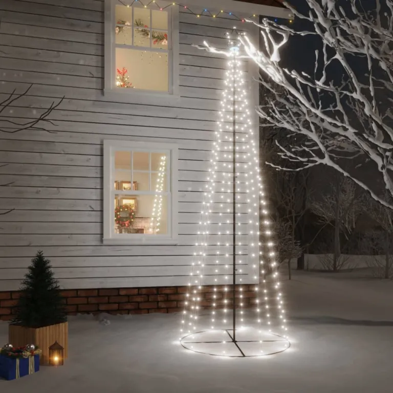 LED-Weihnachtsbaum Kegelform Kaltwei 310 LEDs 100x300 cm