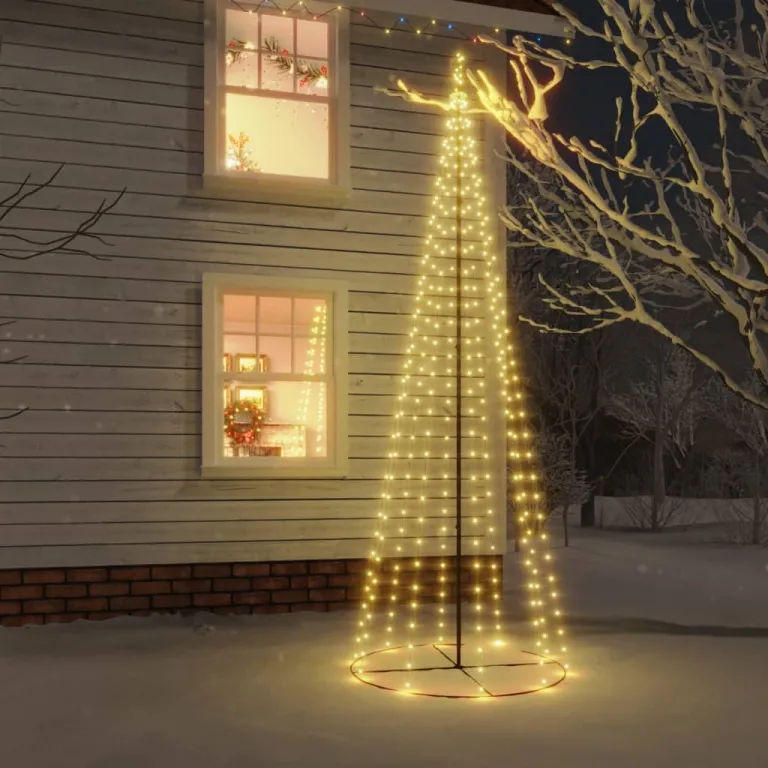 LED-Weihnachtsbaum Kegelform Warmwei 732 LEDs 160x500 cm
