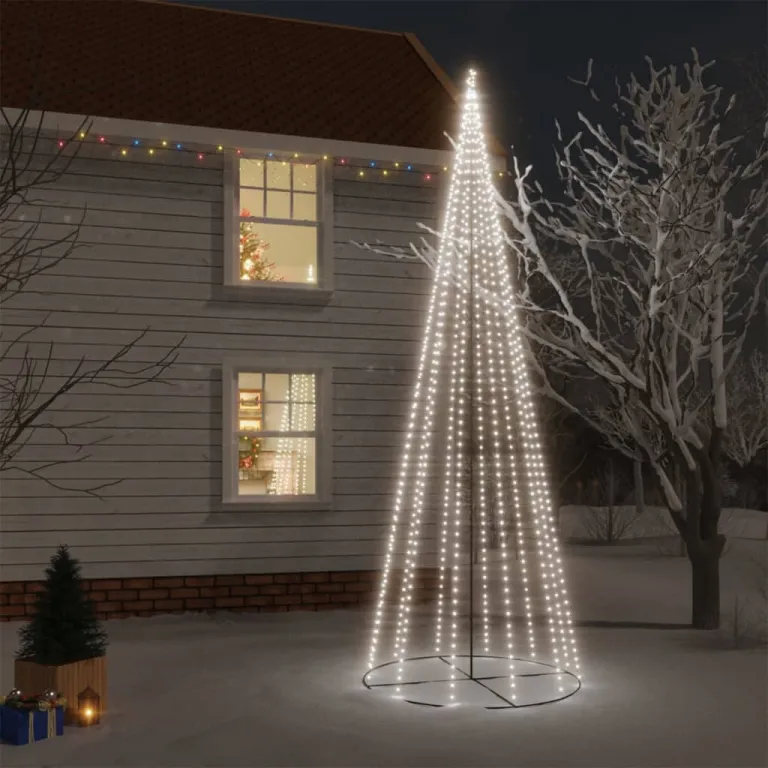 LED-Weihnachtsbaum Kegelform Kaltwei 732 LEDs 160x500 cm