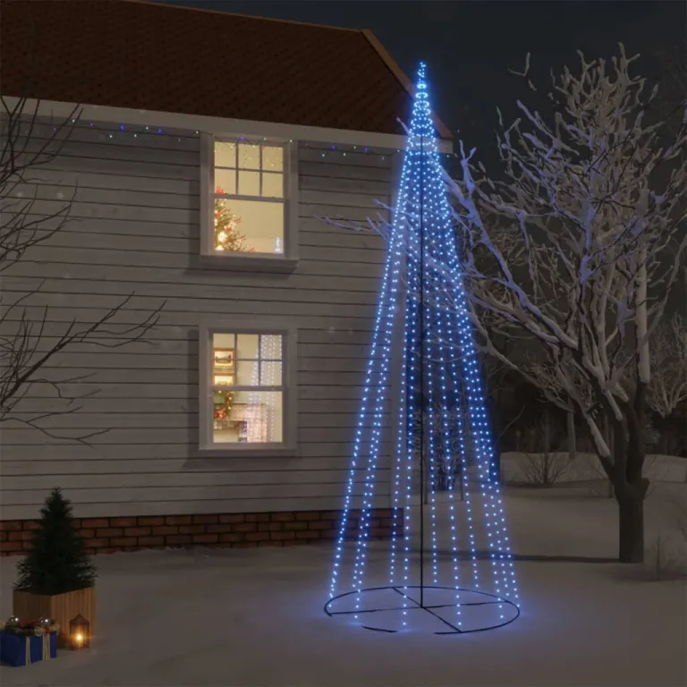 LED-Weihnachtsbaum Kegelform Blau 732 LEDs 160x500 cm