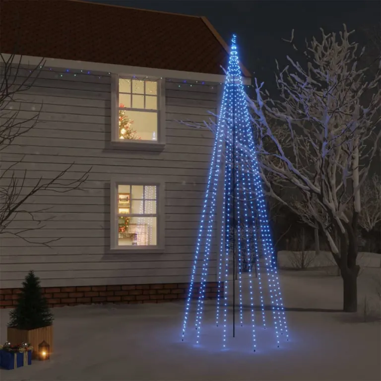Weihnachtsbaum mit Erdngeln Blau 732 LEDs 500 cm
