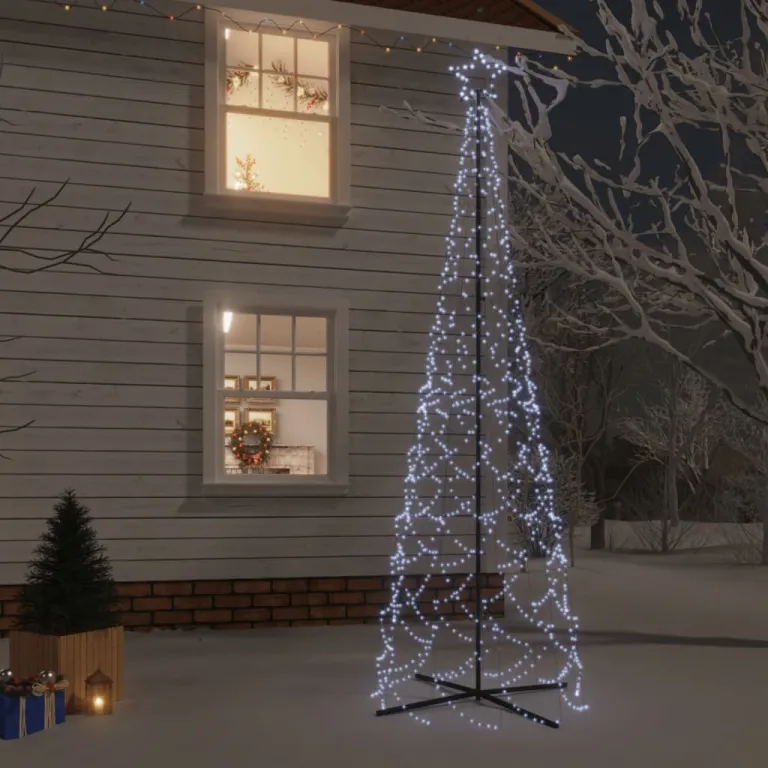LED-Weihnachtsbaum Kegelform Kaltwei 500 LEDs 100x300 cm