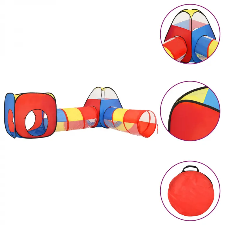 Kinder-Spielzelt Mehrfarbig 190x264x90 cm Tunnelzelt