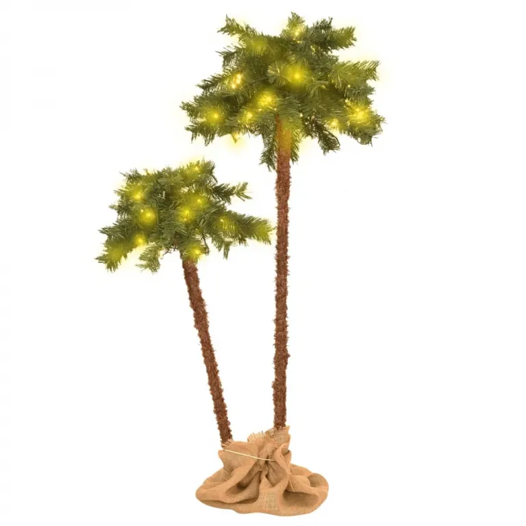 Knstliche Doppel-Palme mit LEDs 105 cm & 180 cm