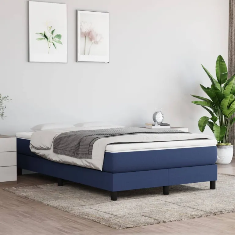 Taschenfederkernmatratze Blau 120x200x20 cm Stoff Federkern Matratze Bett