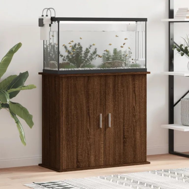 Aquariumstnder Braun Eichen-Optik 81x36x73 cm Holzwerkstoff Aquarium Unterstand